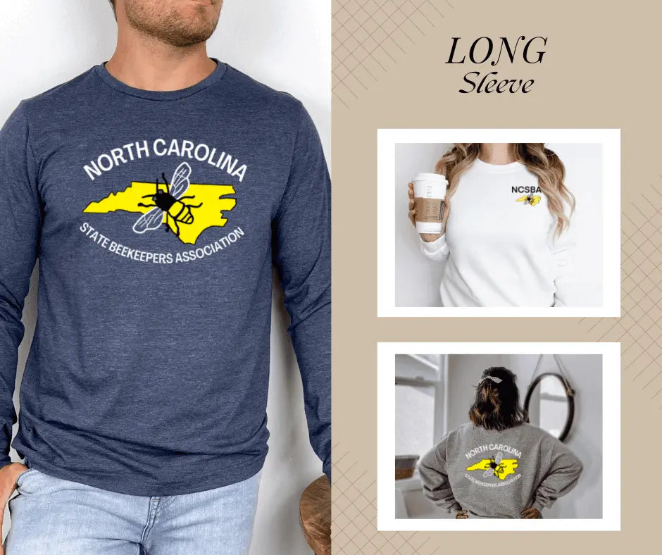 Blue NCSBA long sleeve shirt by Winks Design Studio, LLC, featuring a comfortable fit and casual style.