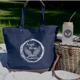 Angel Wings Bookstore Canvas Resort Tote - Winks Design Studio,LLC