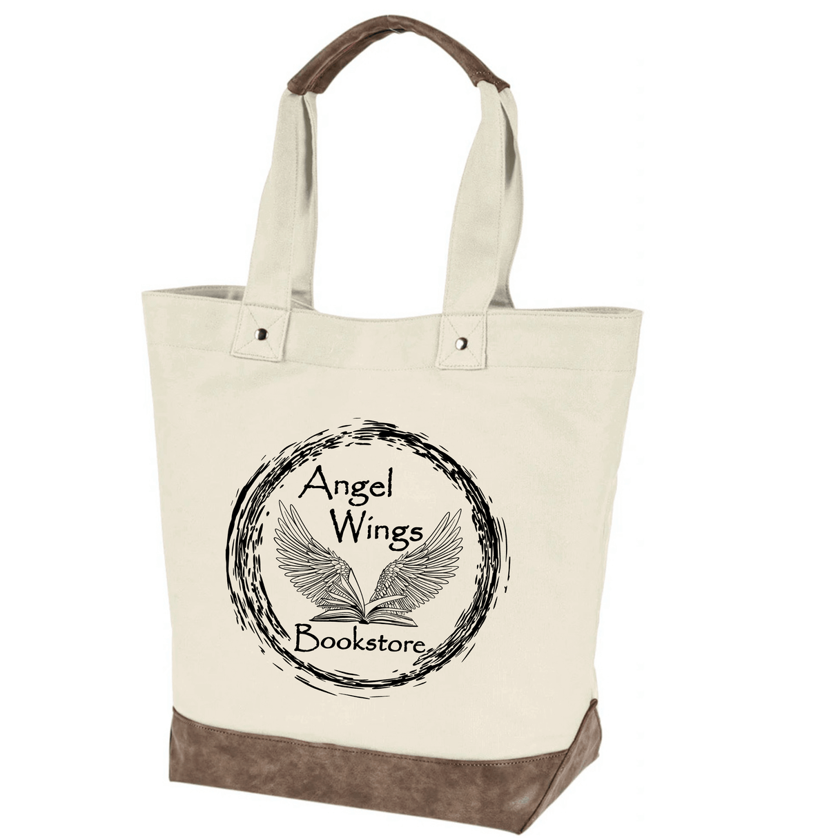 Angel Wings Bookstore Canvas Resort Tote - Winks Design Studio,LLC