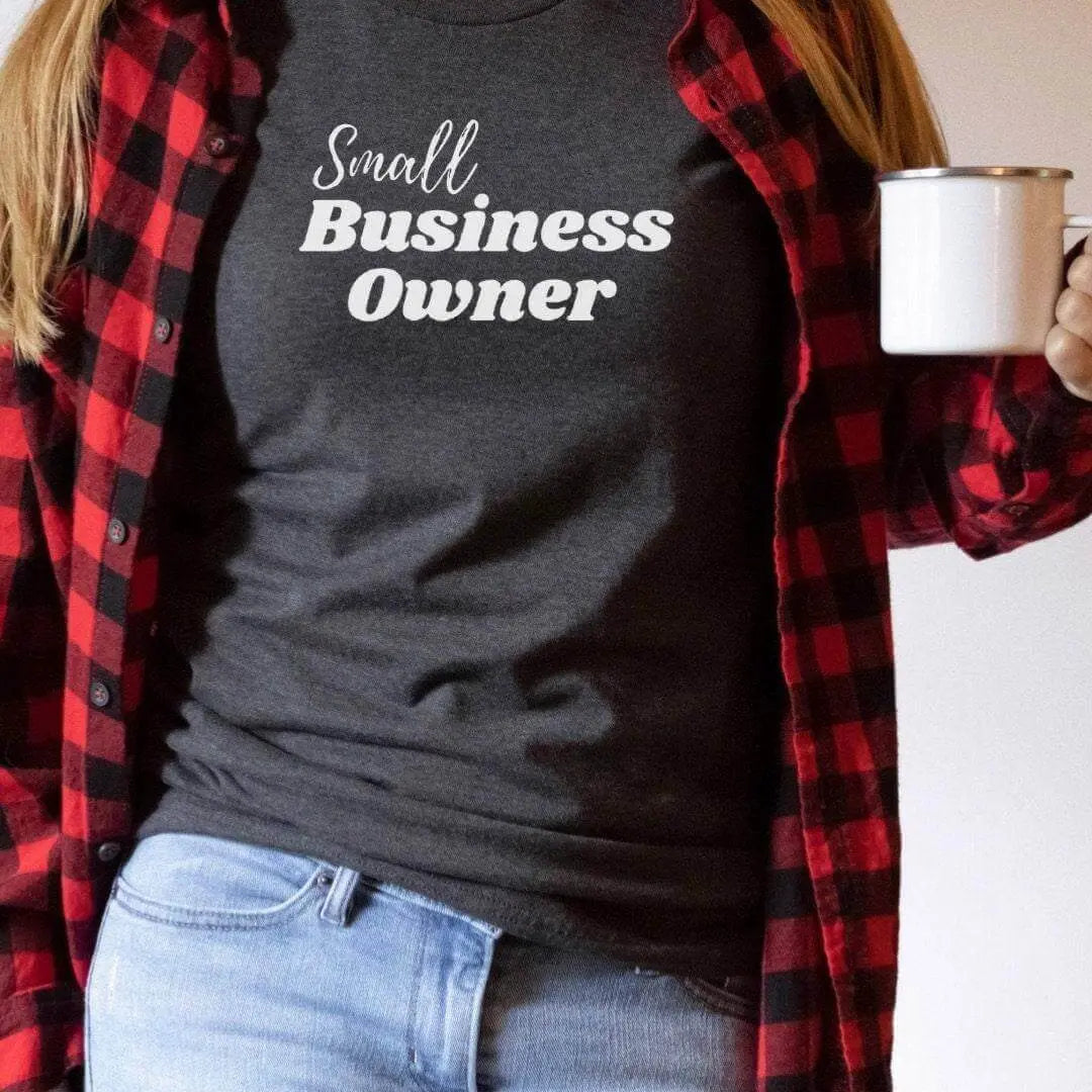 Black Small Business Owner T-shirt by Winks Design Studio, LLC featuring a comfortable fit and stylish design.