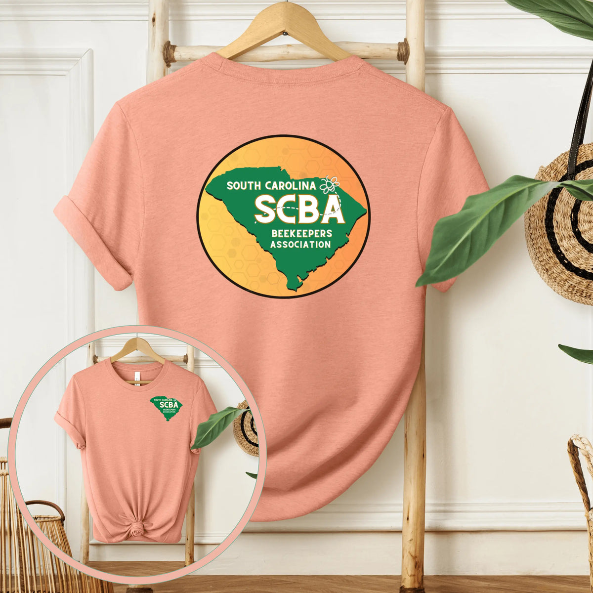 Gold SCBA Short Sleeve T-Shirt by Winks Design Studio, LLC, with a casual fit and graphic design on the front.