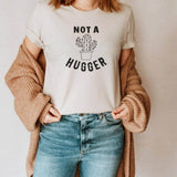 Not A Hugger Funny Cactus T-Shirt - Winks Design Studio,LLC