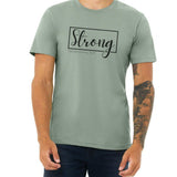 Bible Verse Tee- Strong Deuteronomy 31:6 - Winks Design Studio,LLC