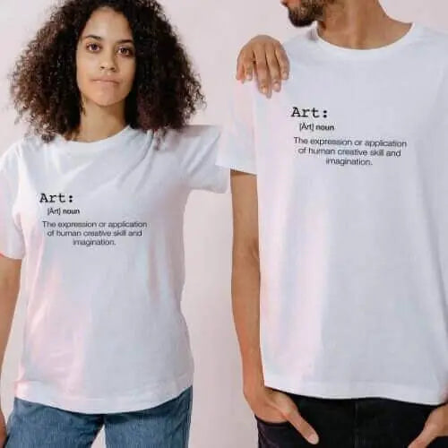 Black Art Word Definition T-shirt by Winks Design Studio, LLC featuring a creative graphic design on the front.