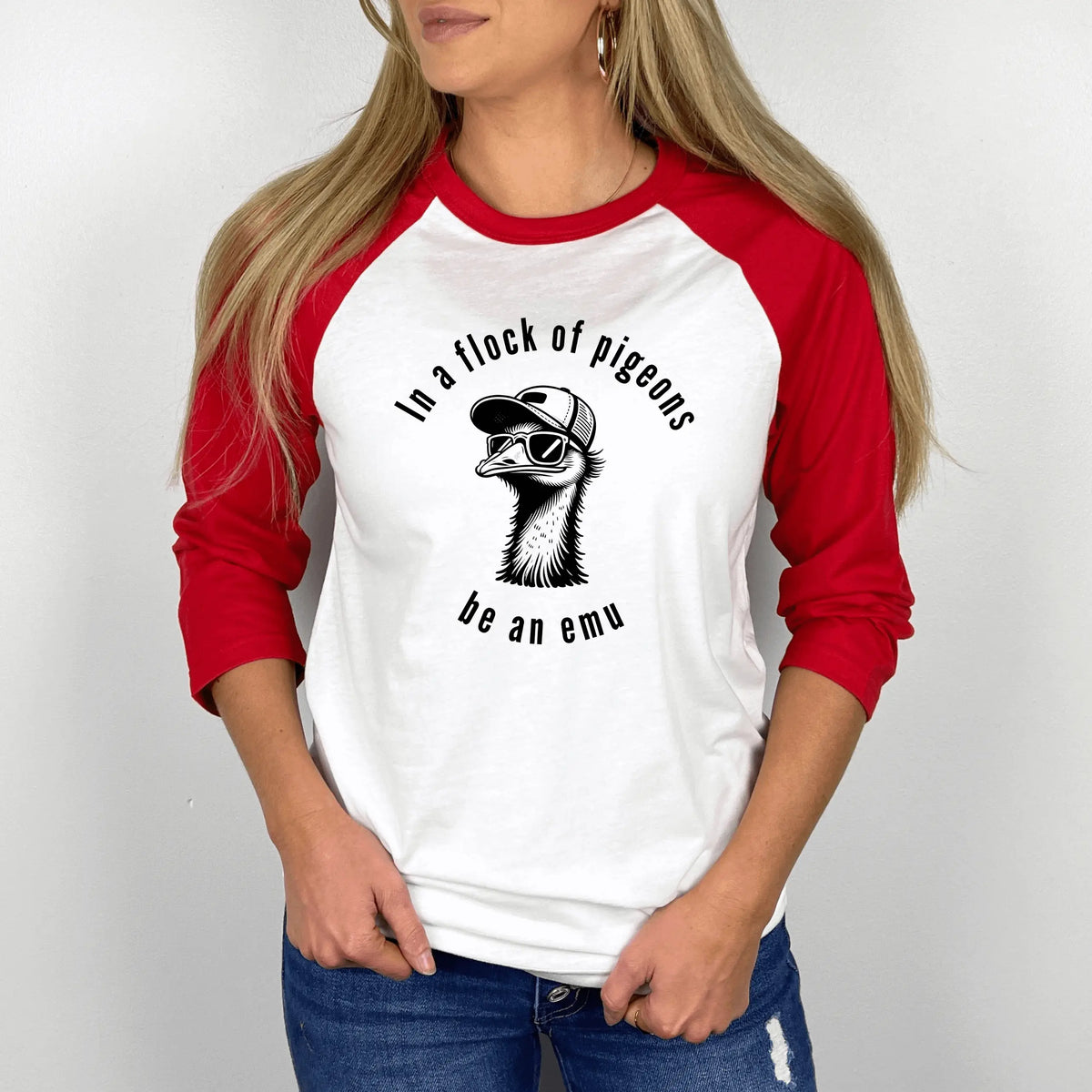 Winks Design Studio LLC R &amp; R Raglan baseball T-shirt with classic logo, available in multiple designs, casual unisex style.
