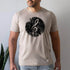 Heather orchid Treble Clef Musical Symbol T-shirt by Winks Design Studio, LLC, featuring short sleeves and a stylish musical design.