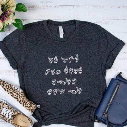 "If You Can Read This, Say Hi" ASL T-Shirt - Winks Design Studio,LLC