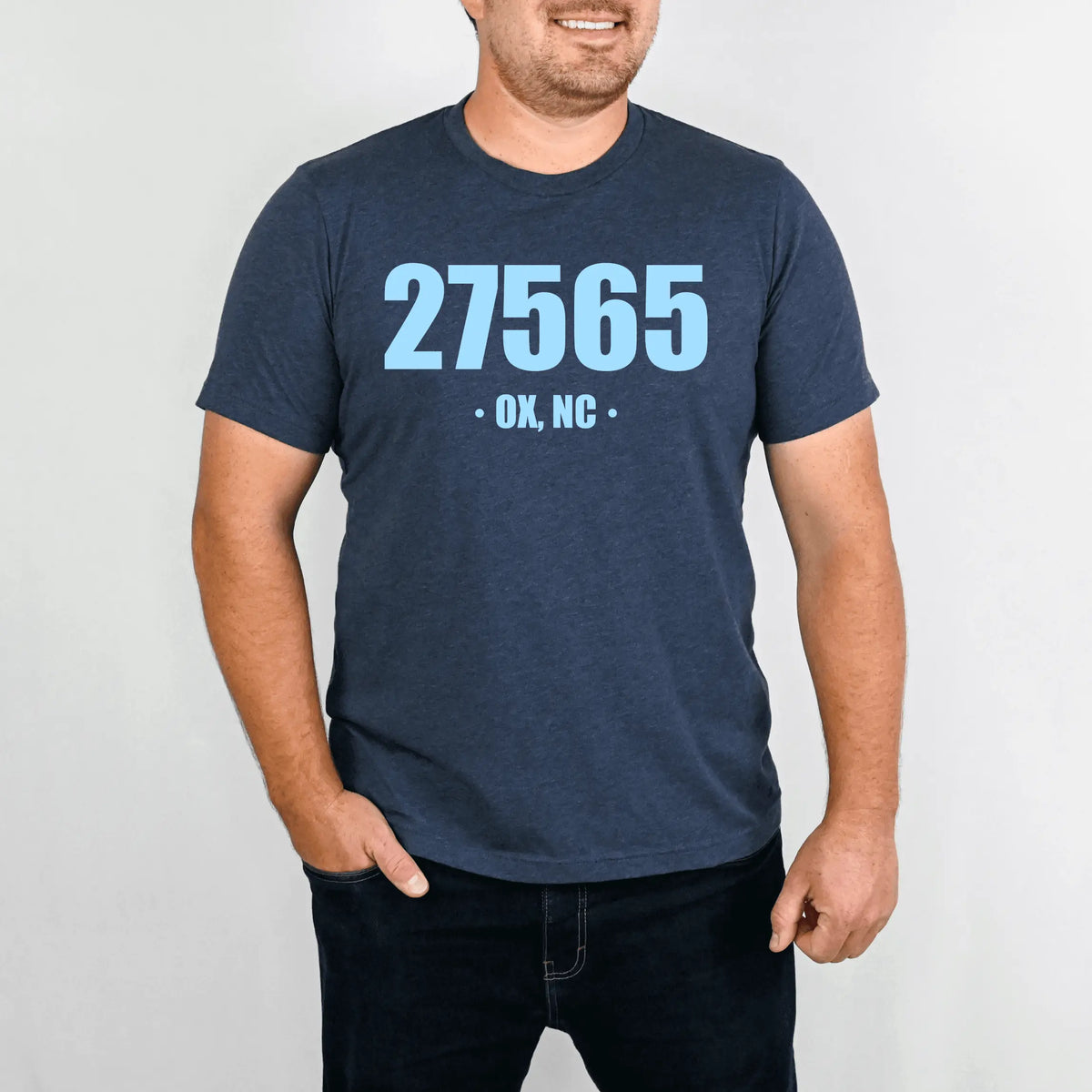 Winks Design Studio LLC Oxford Zip Code T-shirt in small size, featuring a casual design and comfortable fit.