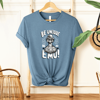 R &amp; R Short Sleeve T-shirt - Be Unique Be An Emu - Winks Design Studio,LLC