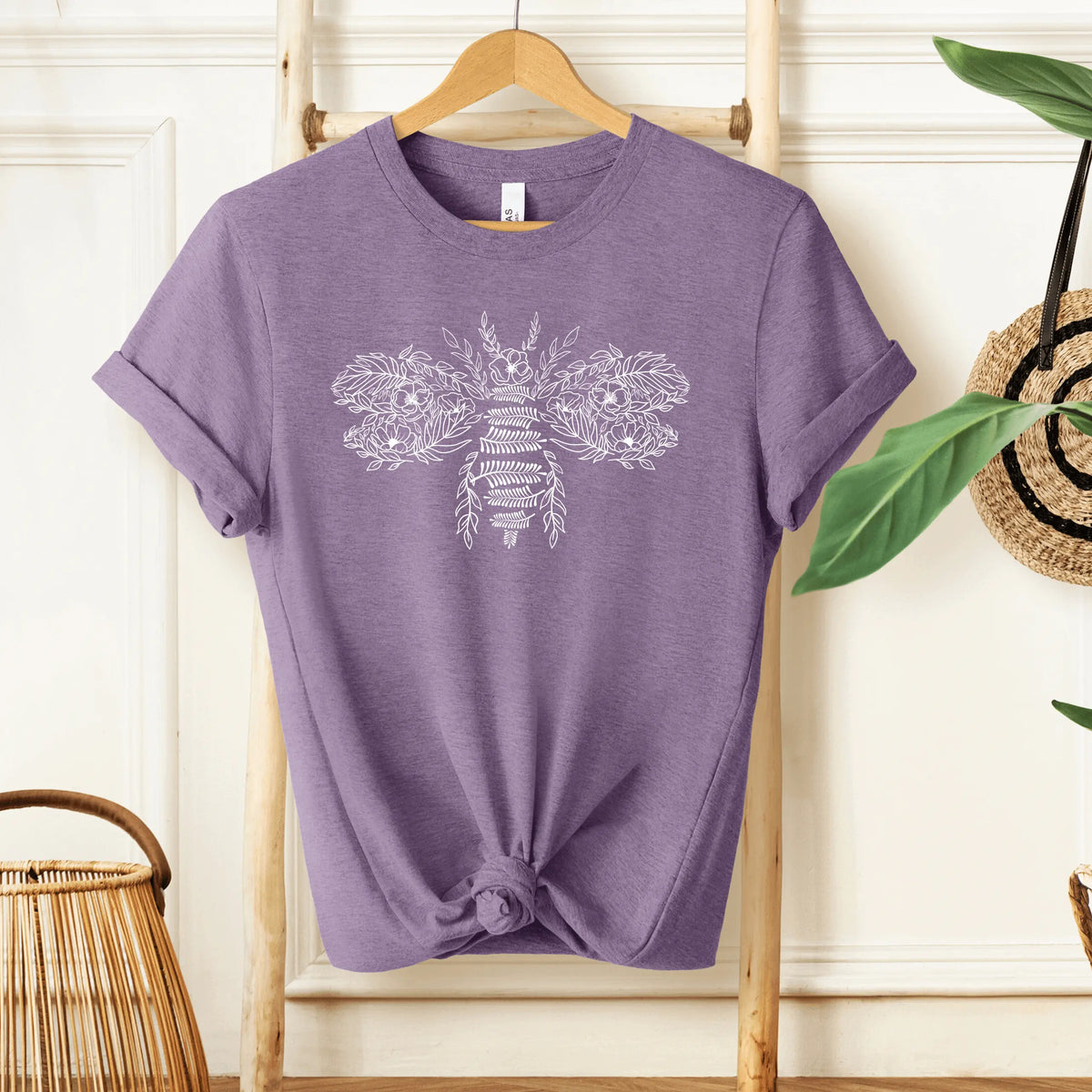 Winks Design Studio LLC SCBA Flower Bee T-shirt featuring a colorful bee and floral design on a casual T-shirt.