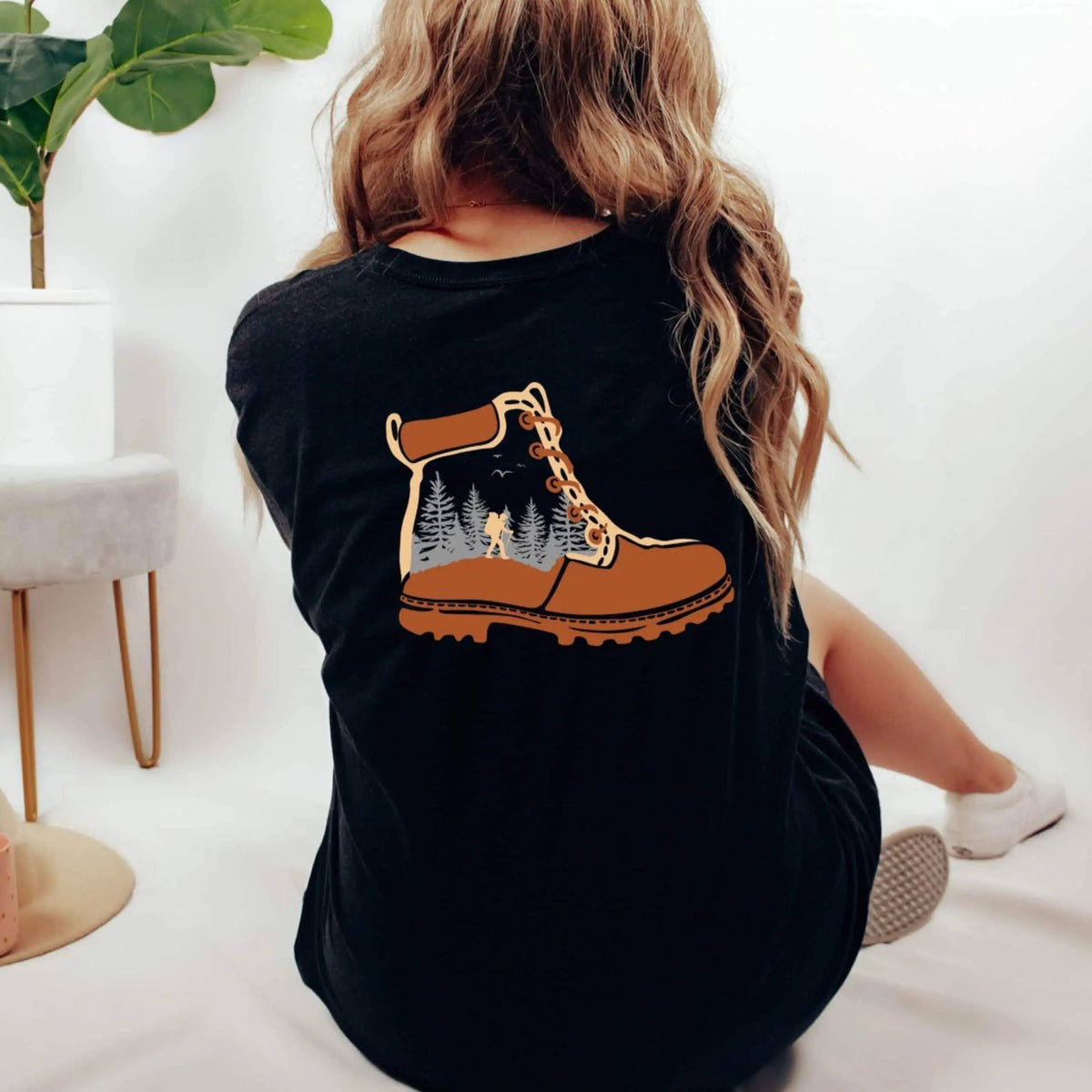 Winks Design Studio LLC Take A Hike T-shirt featuring outdoor hiking theme, casual fit, lightweight cotton fabric.
