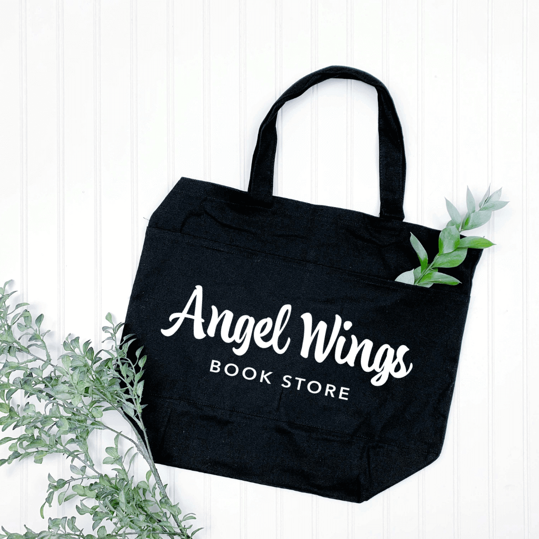 Angel Wings Bookstore Tote with Pockets - Winks Design Studio,LLC