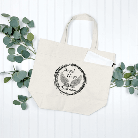 Angel Wings Bookstore Tote with Pockets - Winks Design Studio,LLC