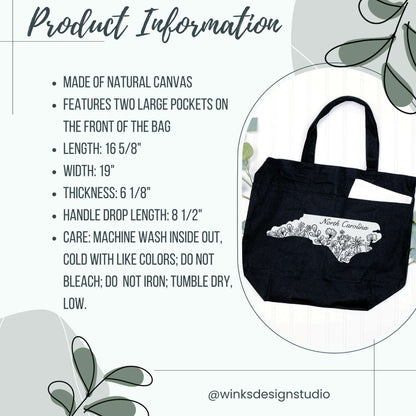 Main Street Fitness Tote with Pockets - Winks Design Studio,LLC