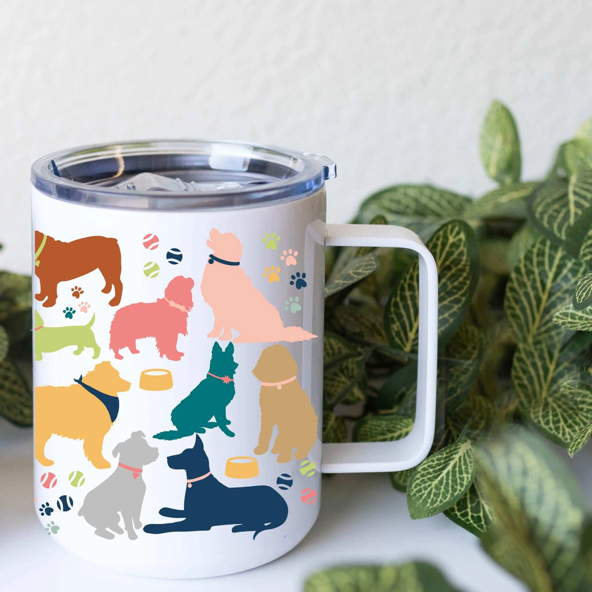Pet Lover 13oz travel mug by Winks Design Studio LLC featuring a pet-themed design and durable ceramic construction.