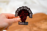 Proverbs 3:5 Vinyl Sticker - Anatomical Heart Design - Winks Design Studio,LLC