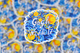 Starry Night Sticker, Gogh With It, 3.5x3.5 in. - Winks Design Studio,LLC