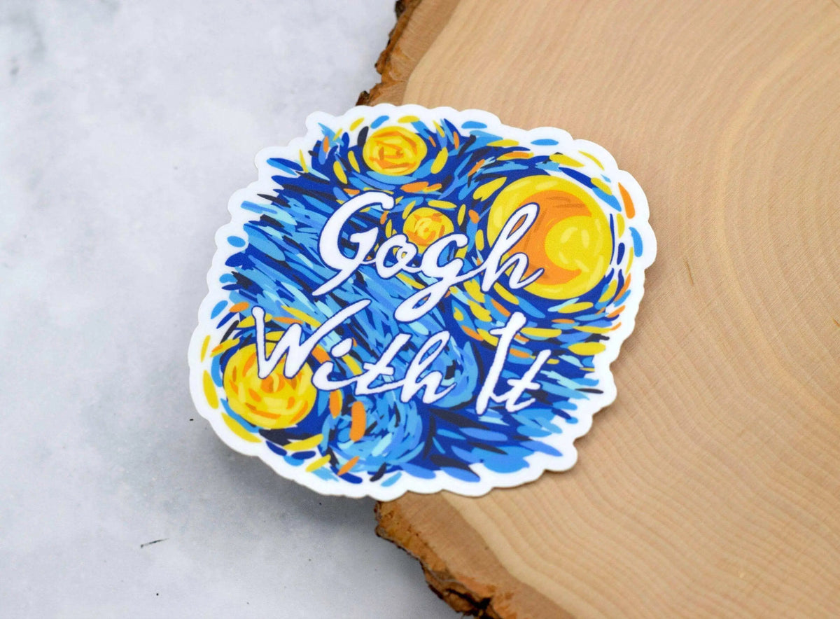 Starry Night vinyl sticker by Winks Design Studio featuring Vincent van Gogh&