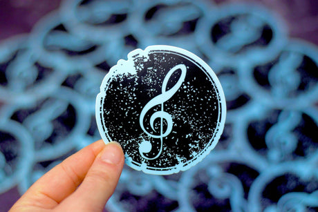 Treble Clef Music Stickers - Winks Design Studio,LLC