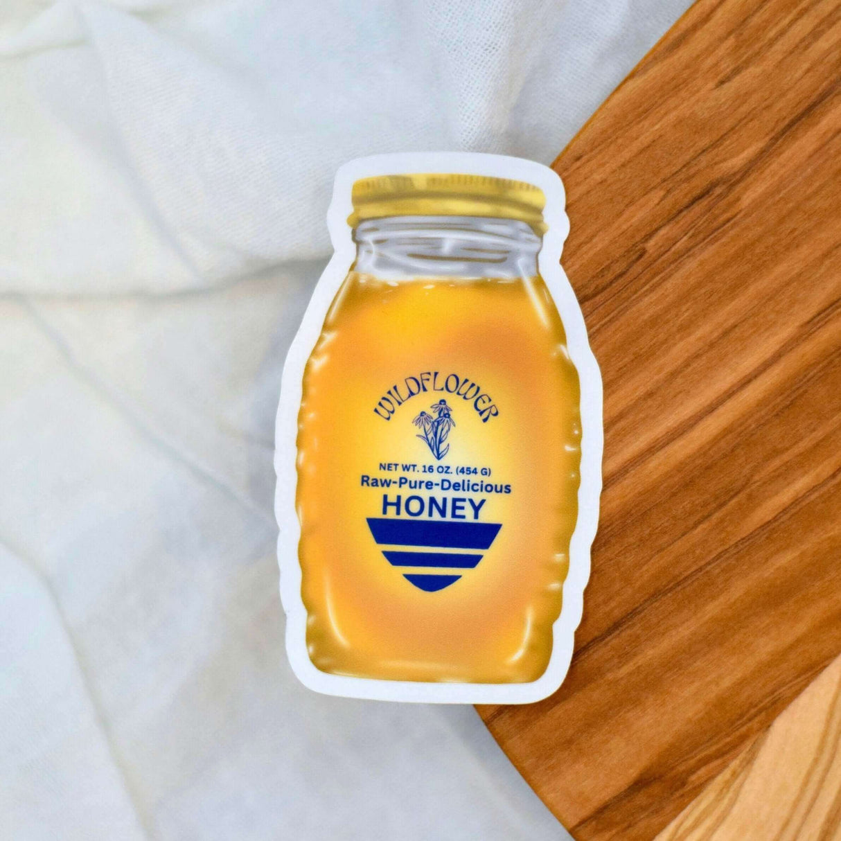 Wildflower Honey Jar Sticker - Winks Design Studio,LLC