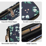 Eucalyptus Leaves Women’s Wallet, Large Zipper Clutch Wallet With Wristlet Strap - Winks Design Studio,LLC