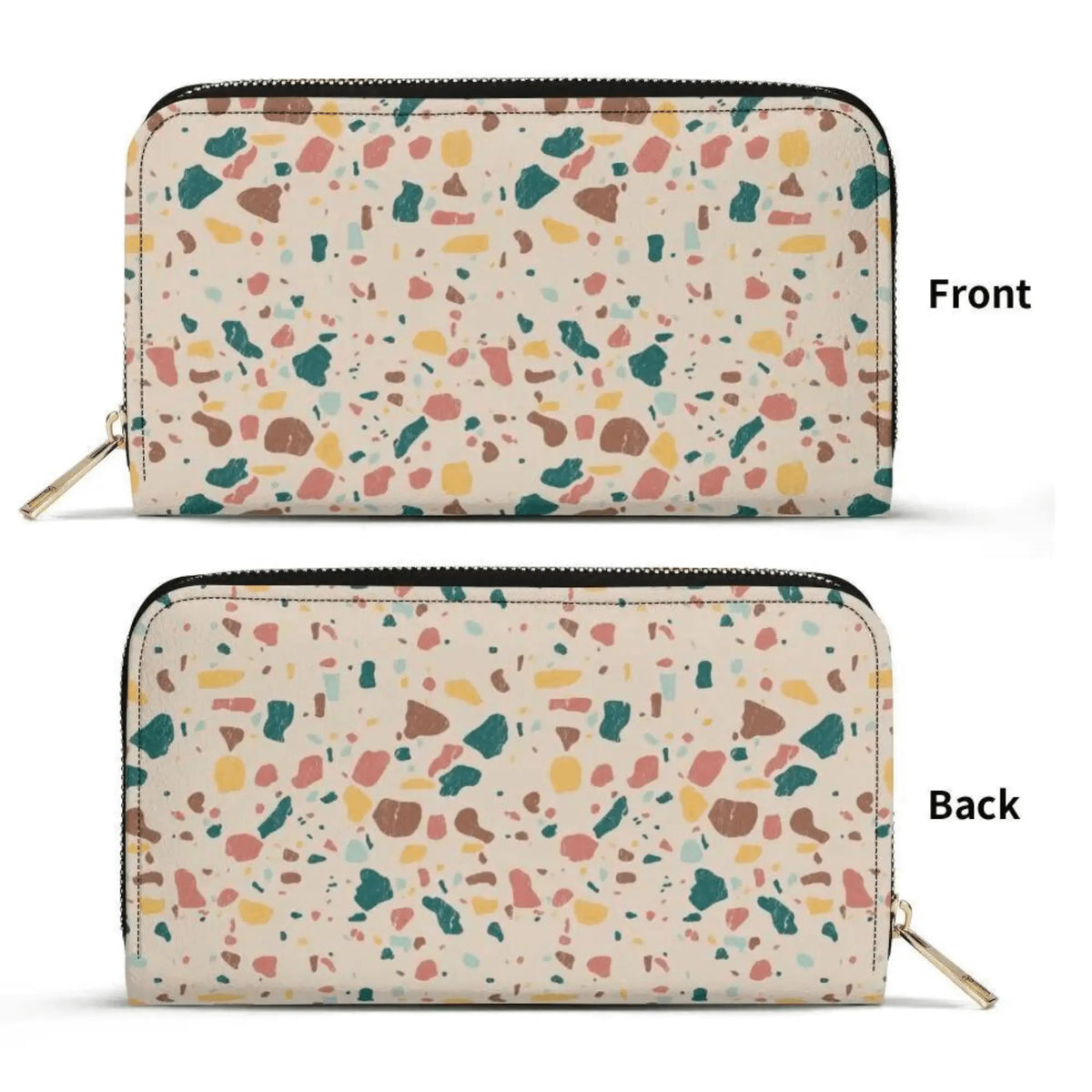 Winks Design Studio LLC terrazzo wallet with colorful speckled pattern and compact design for everyday use