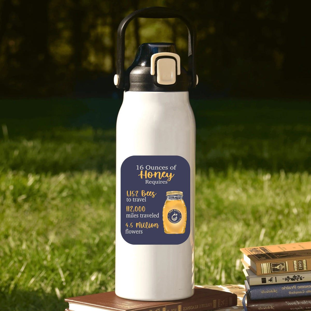 Winks Design Studio LLC R &amp; R 57oz water bottle with classic R &amp; R logo, durable plastic, and ergonomic design.