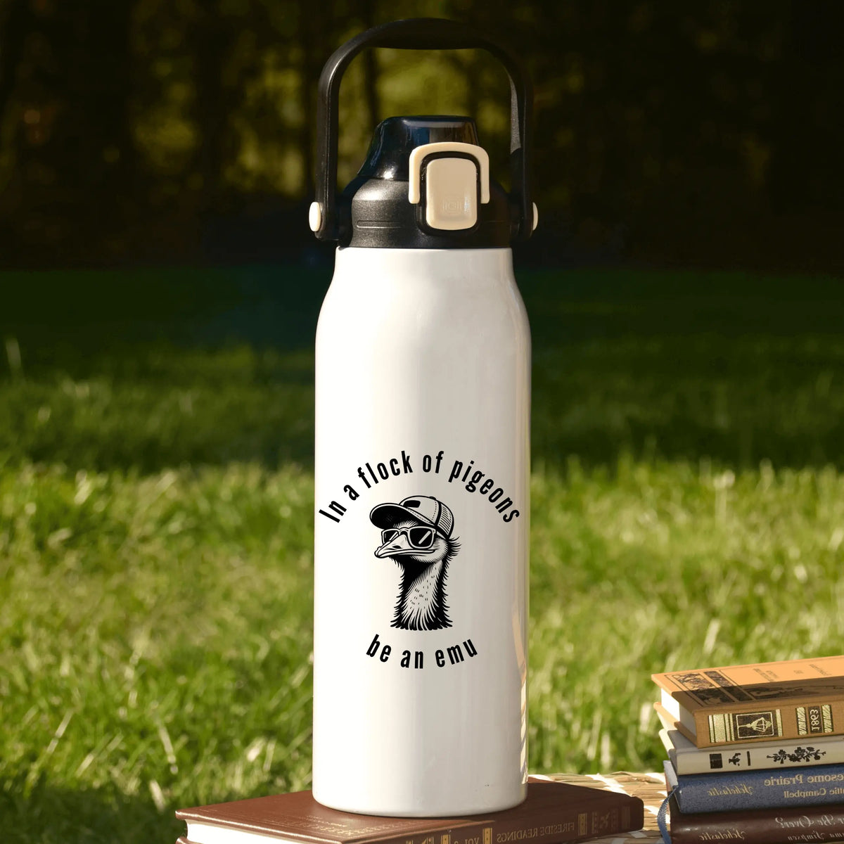 Winks Design Studio LLC R &amp; R 57oz water bottle with classic logo, durable design, and wide mouth opening for easy filling and cleaning.
