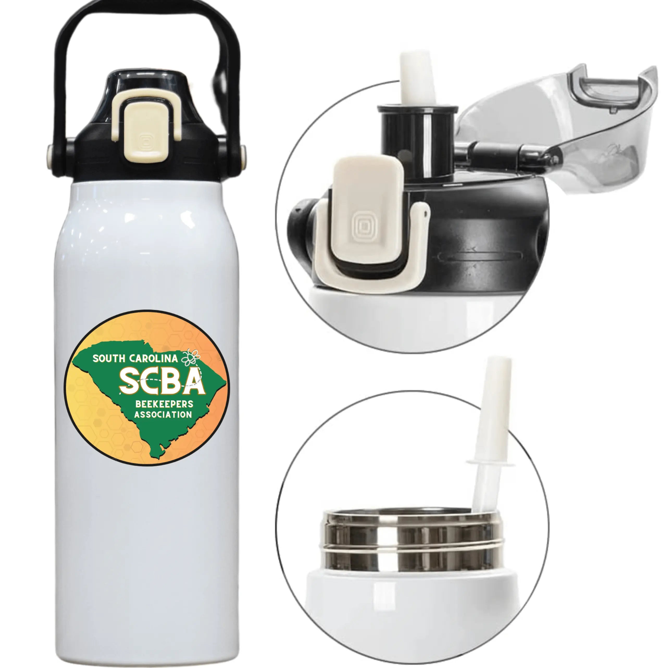 Winks Design Studio LLC SCBA 57oz water bottle with a sleek, durable design and leak-proof cap for outdoor hydration.