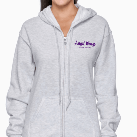 Angel Wings Bookstore Full Zip Hoodie - Winks Design Studio,LLC