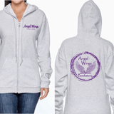 Angel Wings Bookstore Full Zip Hoodie - Winks Design Studio,LLC