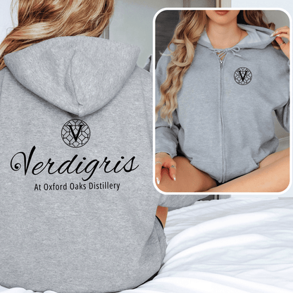 Verdigris Zip Hoodie - Winks Design Studio,LLC