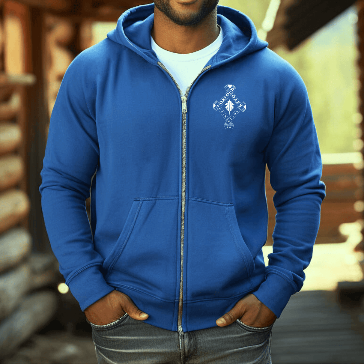 Oxford Oaks Distillery Zip Hoodie - Winks Design Studio,LLC